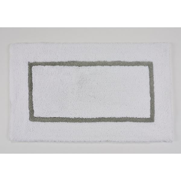 Karat Bath Mat - White Silver